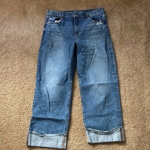 American Eagle Strigid Stovepipe Cuffed Jeans